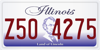 IL license plate Z504275