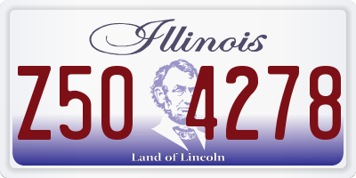 IL license plate Z504278