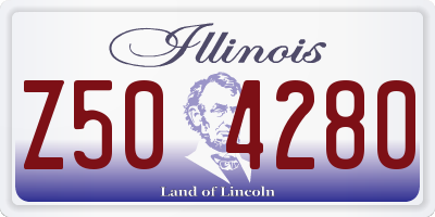 IL license plate Z504280