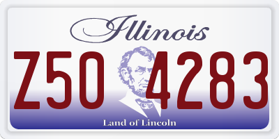 IL license plate Z504283