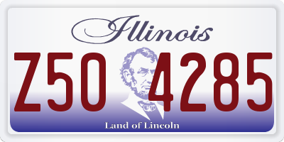 IL license plate Z504285