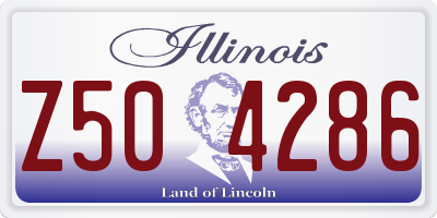 IL license plate Z504286