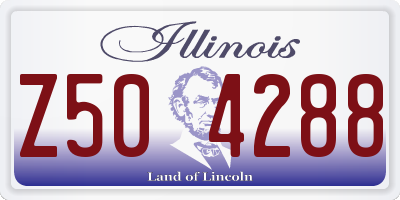 IL license plate Z504288