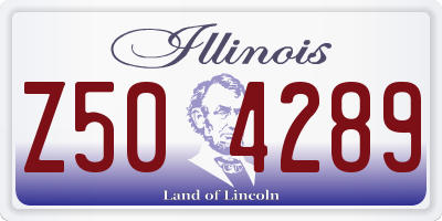 IL license plate Z504289