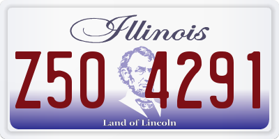IL license plate Z504291