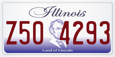 IL license plate Z504293