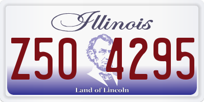 IL license plate Z504295