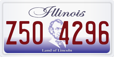 IL license plate Z504296