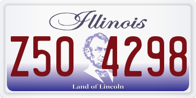 IL license plate Z504298