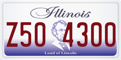 IL license plate Z504300