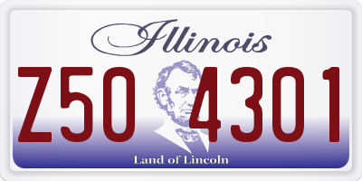 IL license plate Z504301