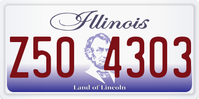 IL license plate Z504303