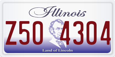 IL license plate Z504304