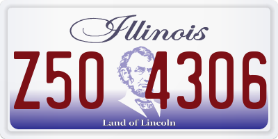 IL license plate Z504306