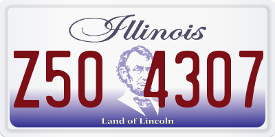IL license plate Z504307
