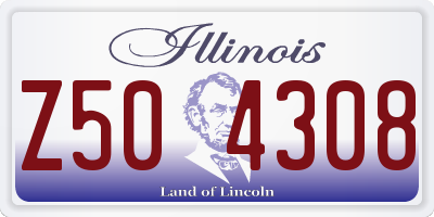 IL license plate Z504308