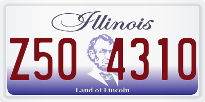 IL license plate Z504310
