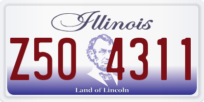 IL license plate Z504311