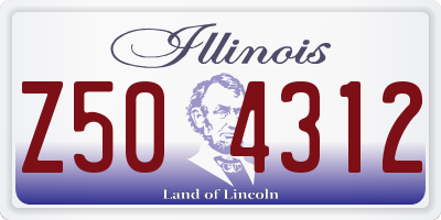 IL license plate Z504312