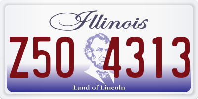 IL license plate Z504313