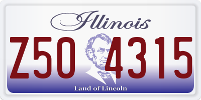 IL license plate Z504315