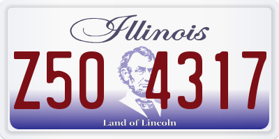 IL license plate Z504317