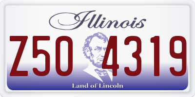 IL license plate Z504319