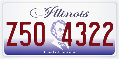 IL license plate Z504322