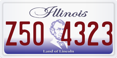 IL license plate Z504323