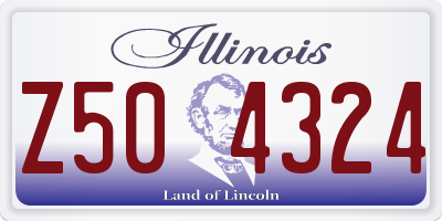 IL license plate Z504324