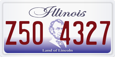 IL license plate Z504327