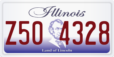 IL license plate Z504328