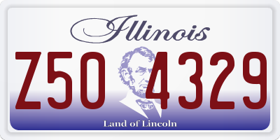 IL license plate Z504329