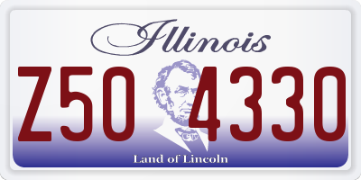 IL license plate Z504330