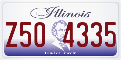 IL license plate Z504335