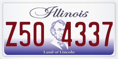 IL license plate Z504337