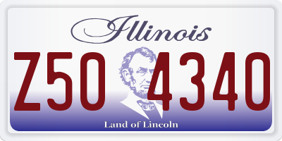 IL license plate Z504340