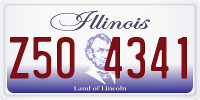 IL license plate Z504341