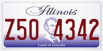 IL license plate Z504342