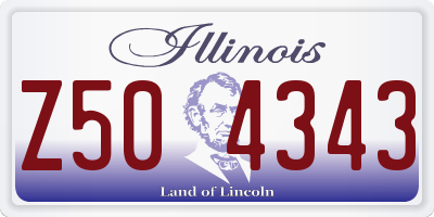 IL license plate Z504343