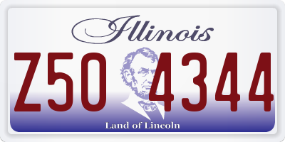 IL license plate Z504344