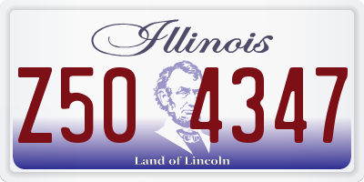 IL license plate Z504347