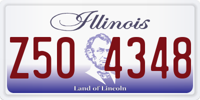 IL license plate Z504348