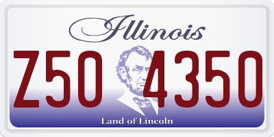IL license plate Z504350