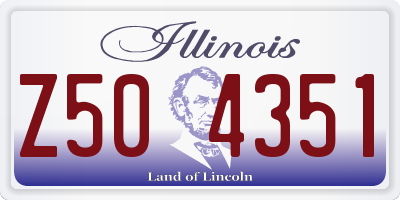 IL license plate Z504351