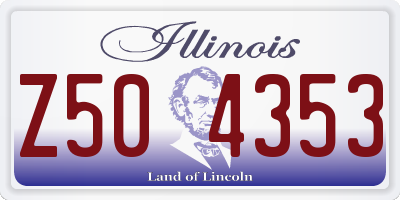 IL license plate Z504353