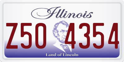 IL license plate Z504354
