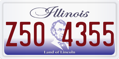 IL license plate Z504355