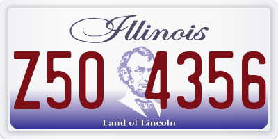 IL license plate Z504356