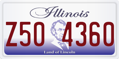 IL license plate Z504360